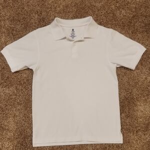 Chaps Kids White Polo Shirt, Size 14/16